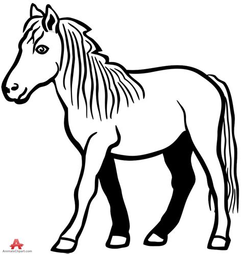 outline horse clipart